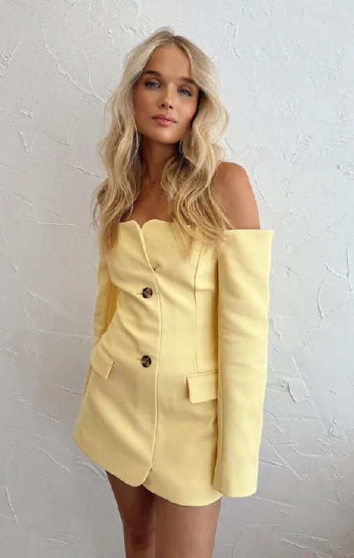 trendy mini dressSandrine Tailored Mini (Yellow)