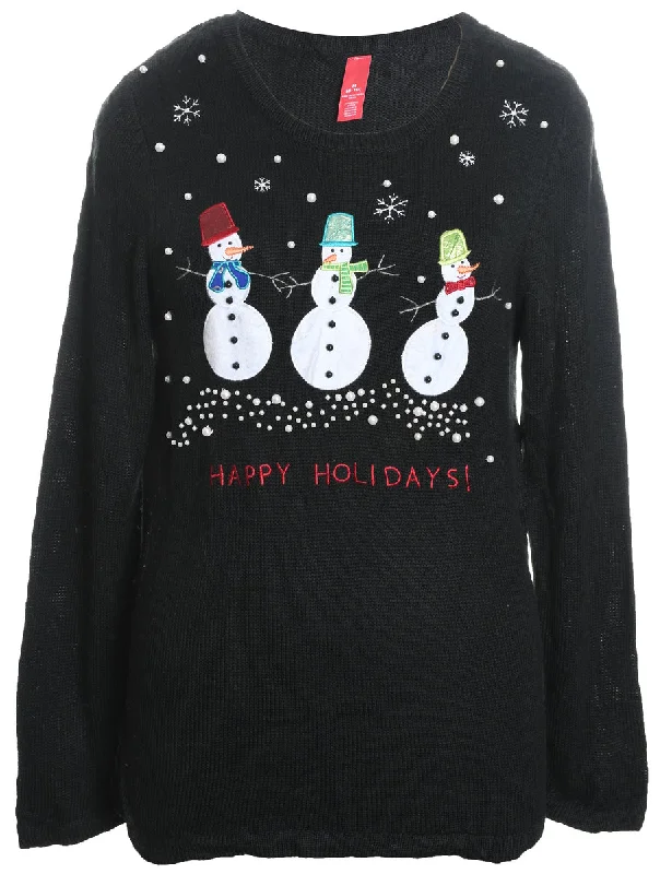 trendy casual outerwearSnowman Christmas Jumper - M