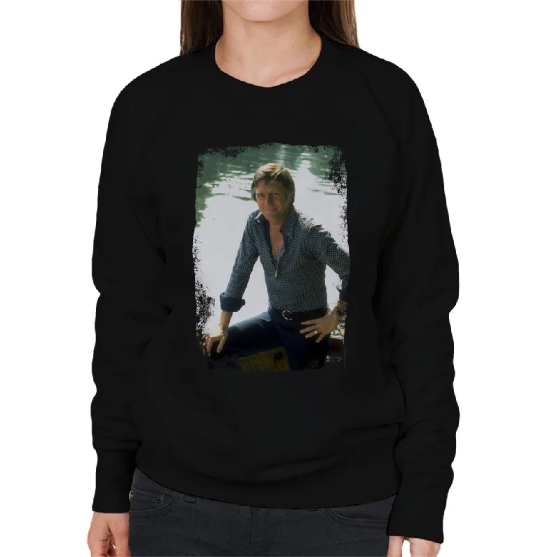 contemporary fitness sweatshirtTV Times Michael Parkinson 70s Portrait Women's Sweatshirt