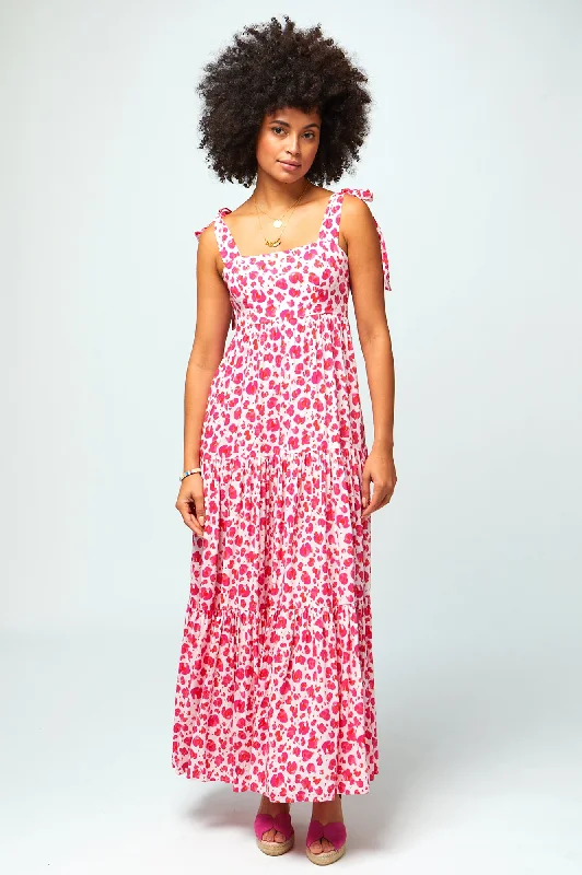 casual midi dressTabitha Ecovero Viscose Maxi Dress | Cheetah Pink