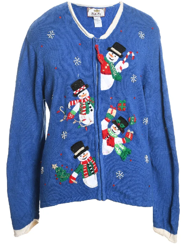 vintage trench coatSnowman Christmas Cardigan - M