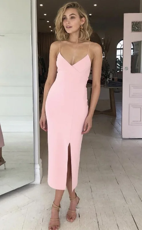 layered dressLea Split Midi (Blush)