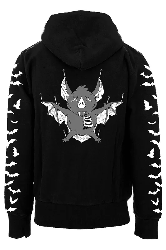 fashion-forward coatTaxidermy Bat Hoodie w/ Bat Sleeves [Zipper or Pullover]