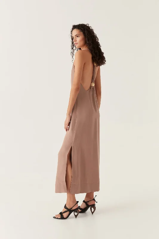 chic shift dressIntrigue Twist Back Midi Dress