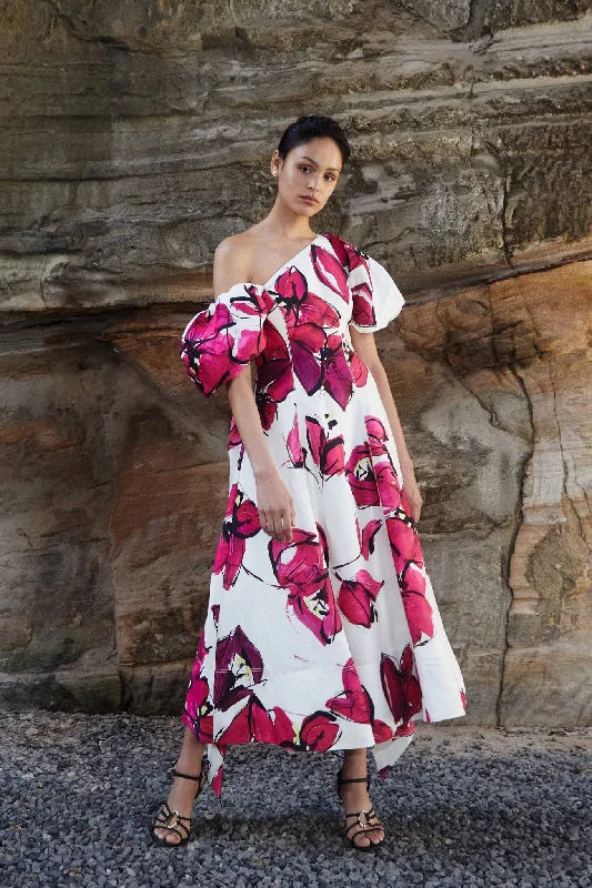 tiered dressArista Tulip Sleeve Midi Dress