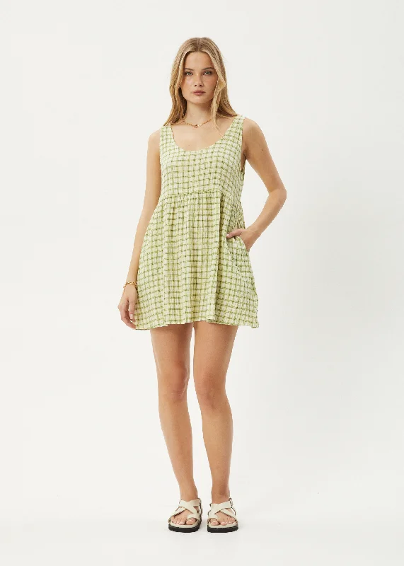 lace dressAFENDS Womens Darcy Jesse - Seersucker Mini Dress - Lemongrass Check