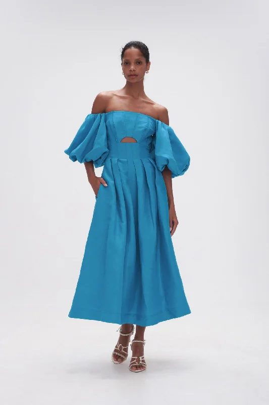 chic wrap dressEugenie Off Shoulder Midi Dress