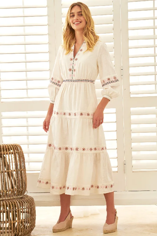 shift dressCindy Embroidered Dress | Natural