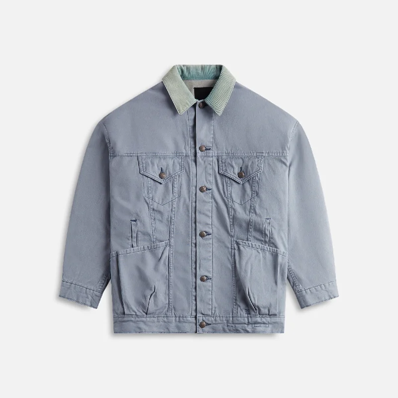 casual utility jacketR13 Lacey Trucker Jacket - Faded Steel Blue Canvas