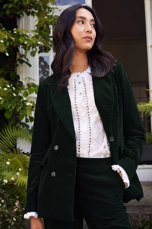 backless dressTheresa Stretch Corduroy Blazer | Bottle Green