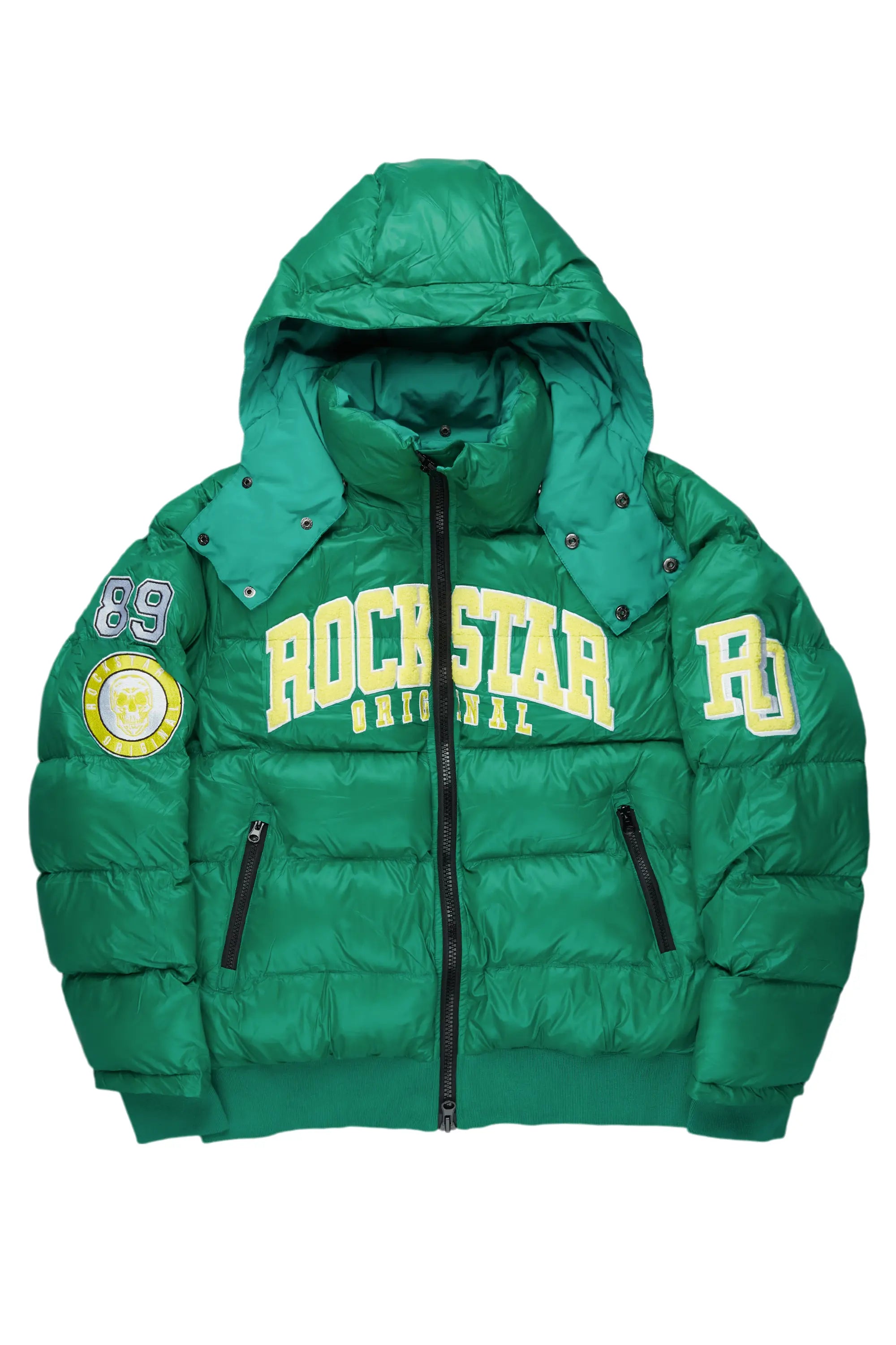 relaxed fit coatEsmeralda Green Puffer Jacket