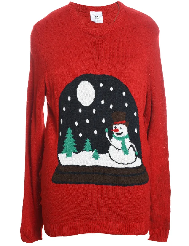 modern outerwearSnowman Christmas Jumper - L