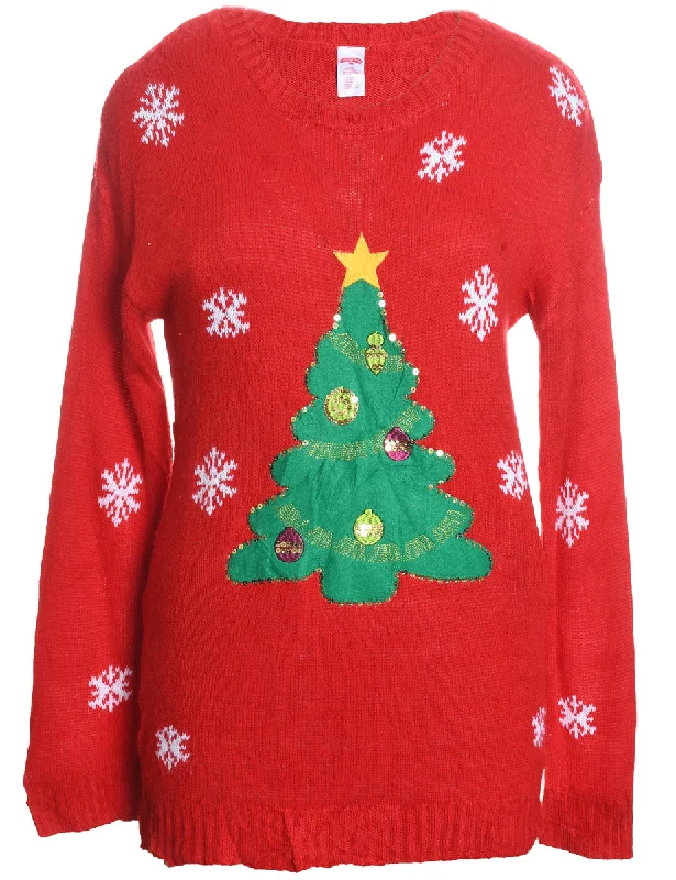 classic jacketRed Christmas Jumper - L