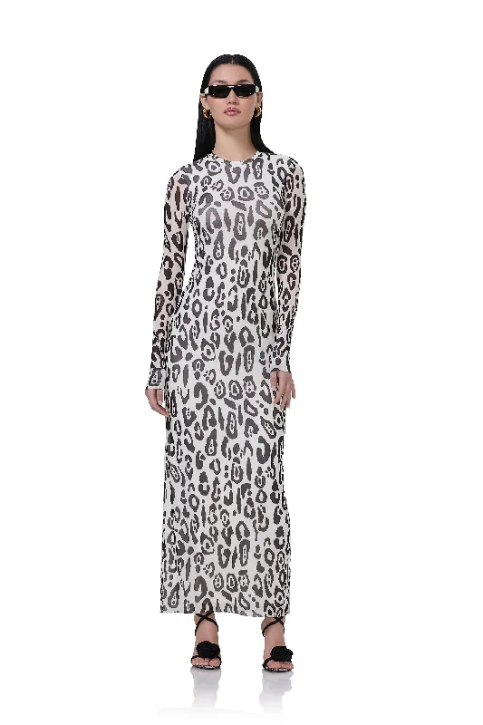 pleated maxi dressDidi Dress - Stark Leopard